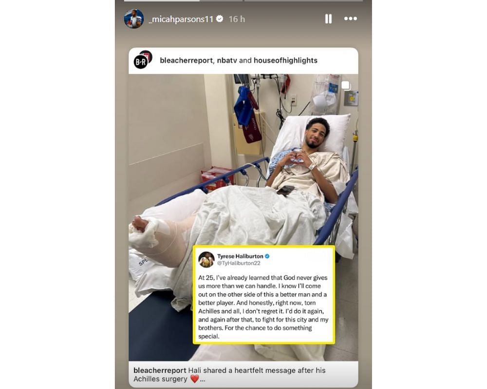 Micah Parsons Instagram Story